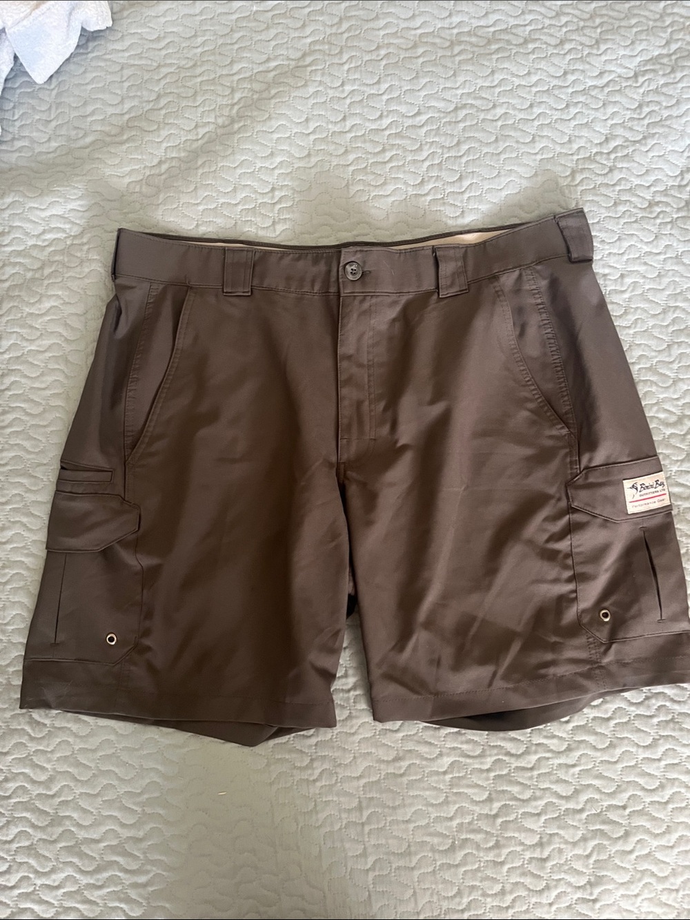Men's Dark Brown Cargo Shorts with Utility Pockets
